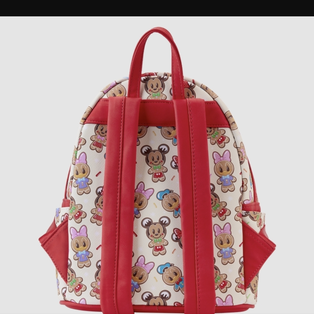 Hard To Find! Exclusiv Mickey and Minnie Gingerbread Loungefly Mini Backpack-NWT - Picture 4 of 8